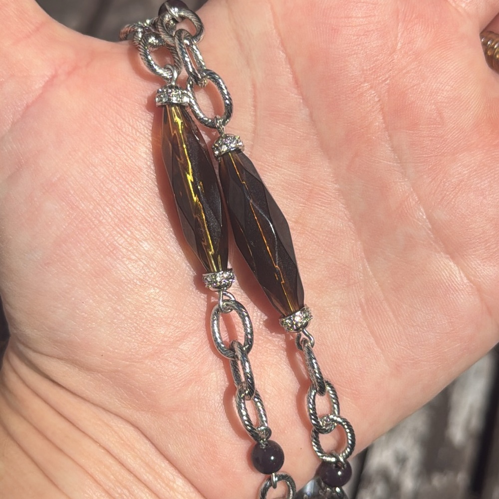 Vintage LIA SOPHIA  Amber Wave Necklace - Picture 8 of 8